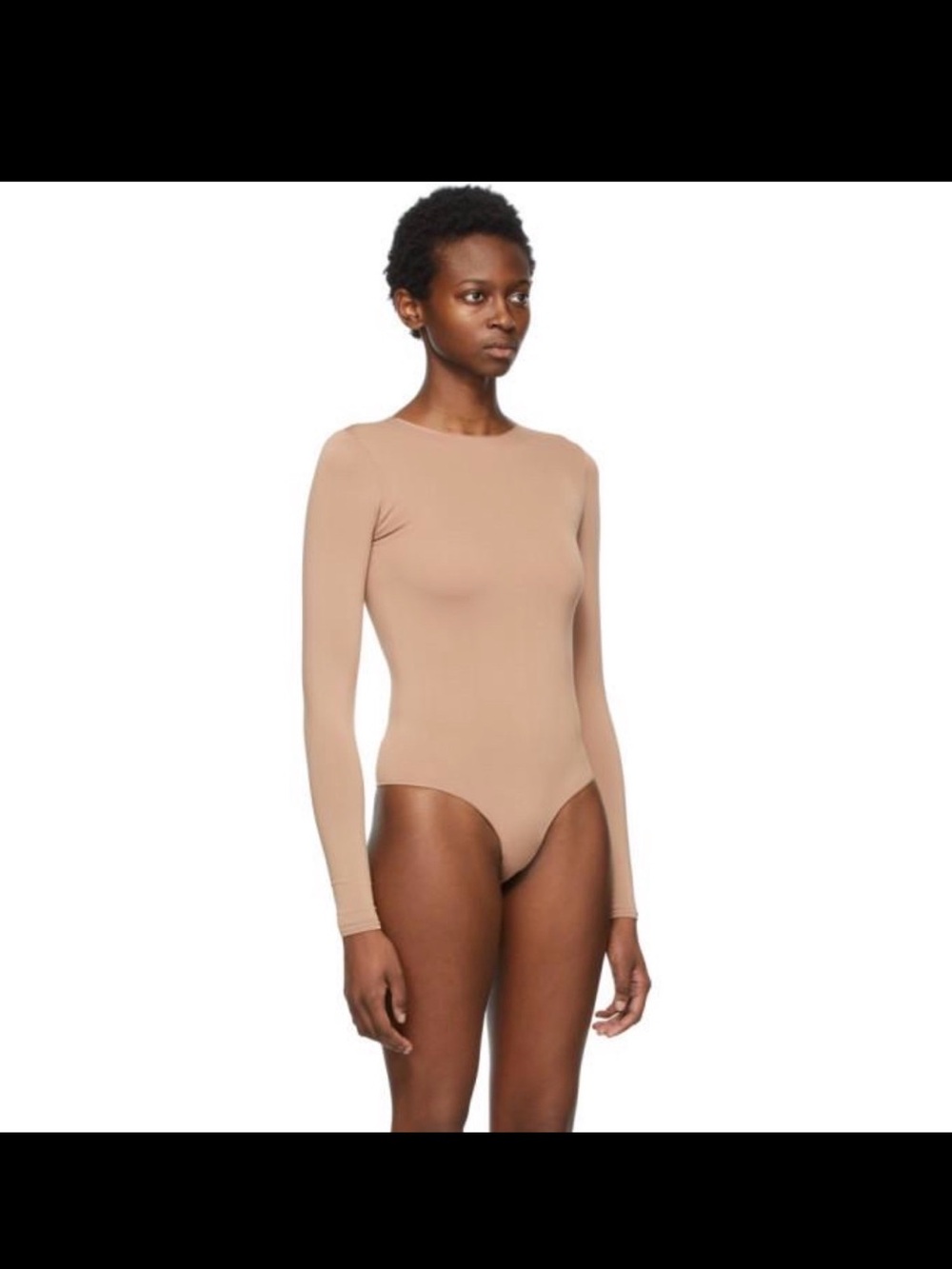 SKIMS Long Sleeve Bodysuit in Nude